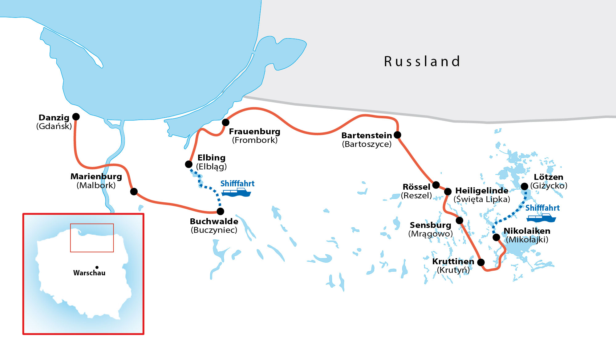DanzigErmlandMasurenindividuelle Radtour