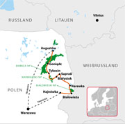 WARSCHAU UND DIE NATIONALPARKS auf dem Green Velo Radweg  