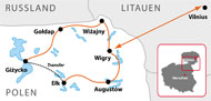 warschau, geführte radwanderungen, Vilnius (Litauen) und Nordosten Polens